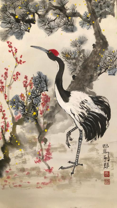 Red-Crowned Manchurian Crane